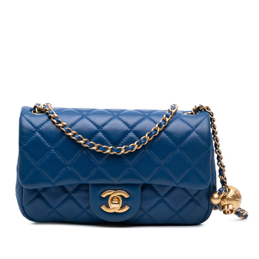 Chanel Mini Rectangular Classic Lambskin Pearl Crush Single Flap