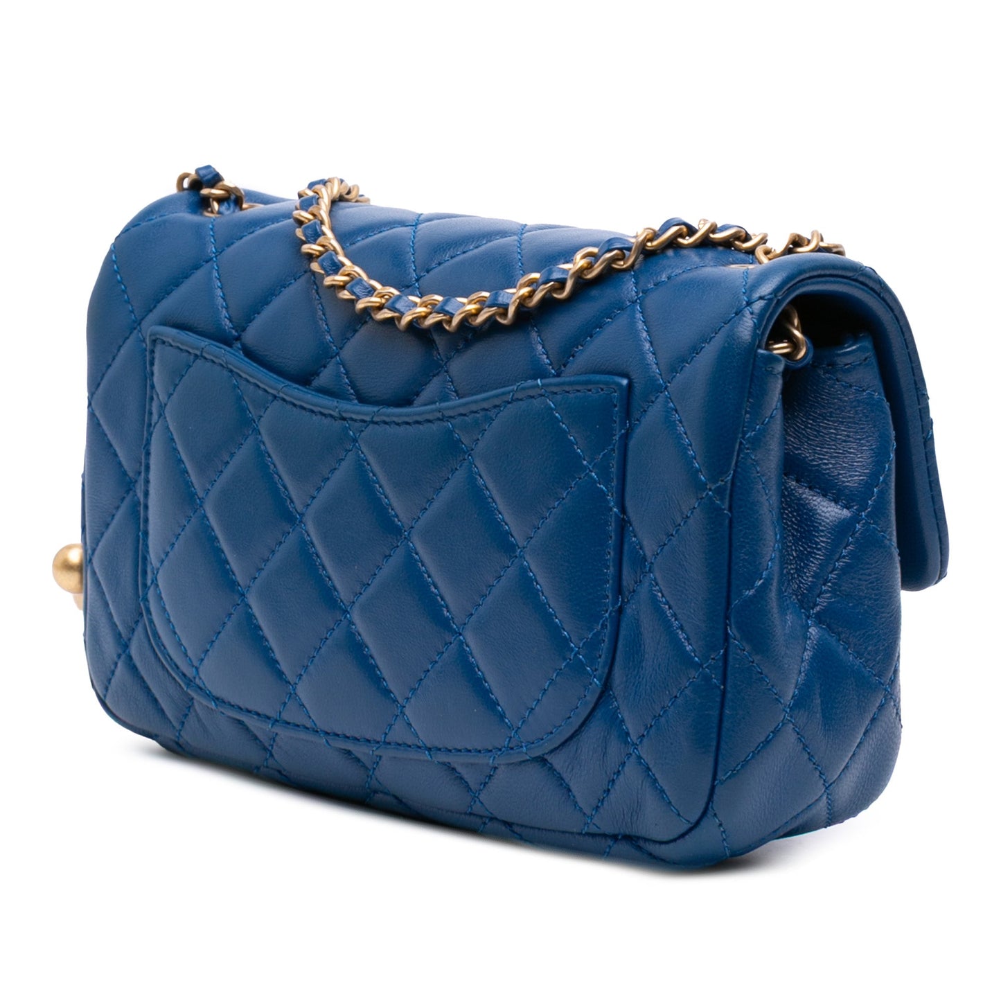 Chanel Mini Rectangular Classic Lambskin Pearl Crush Single Flap