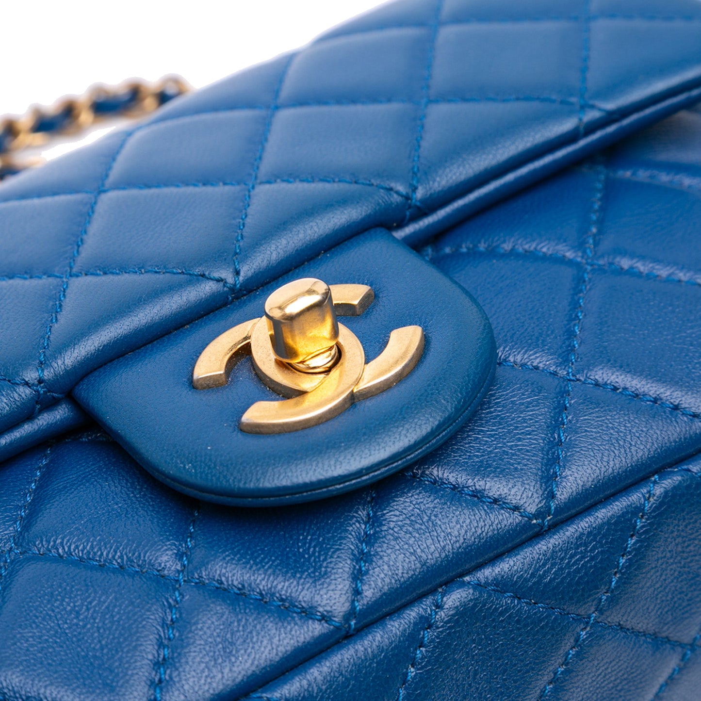 Chanel Mini Rectangular Classic Lambskin Pearl Crush Single Flap