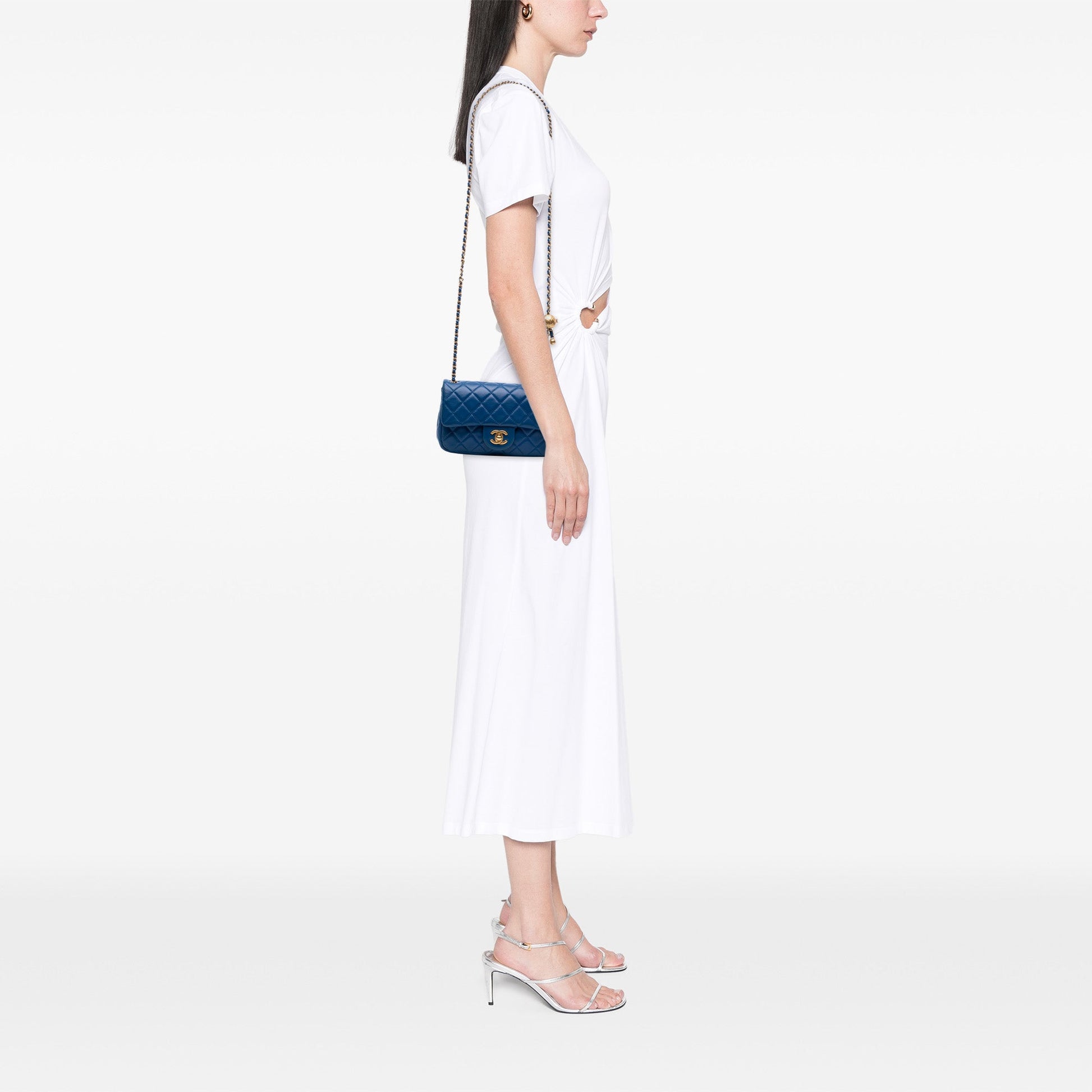 Chanel Mini Rectangular Classic Lambskin Pearl Crush Single Flap