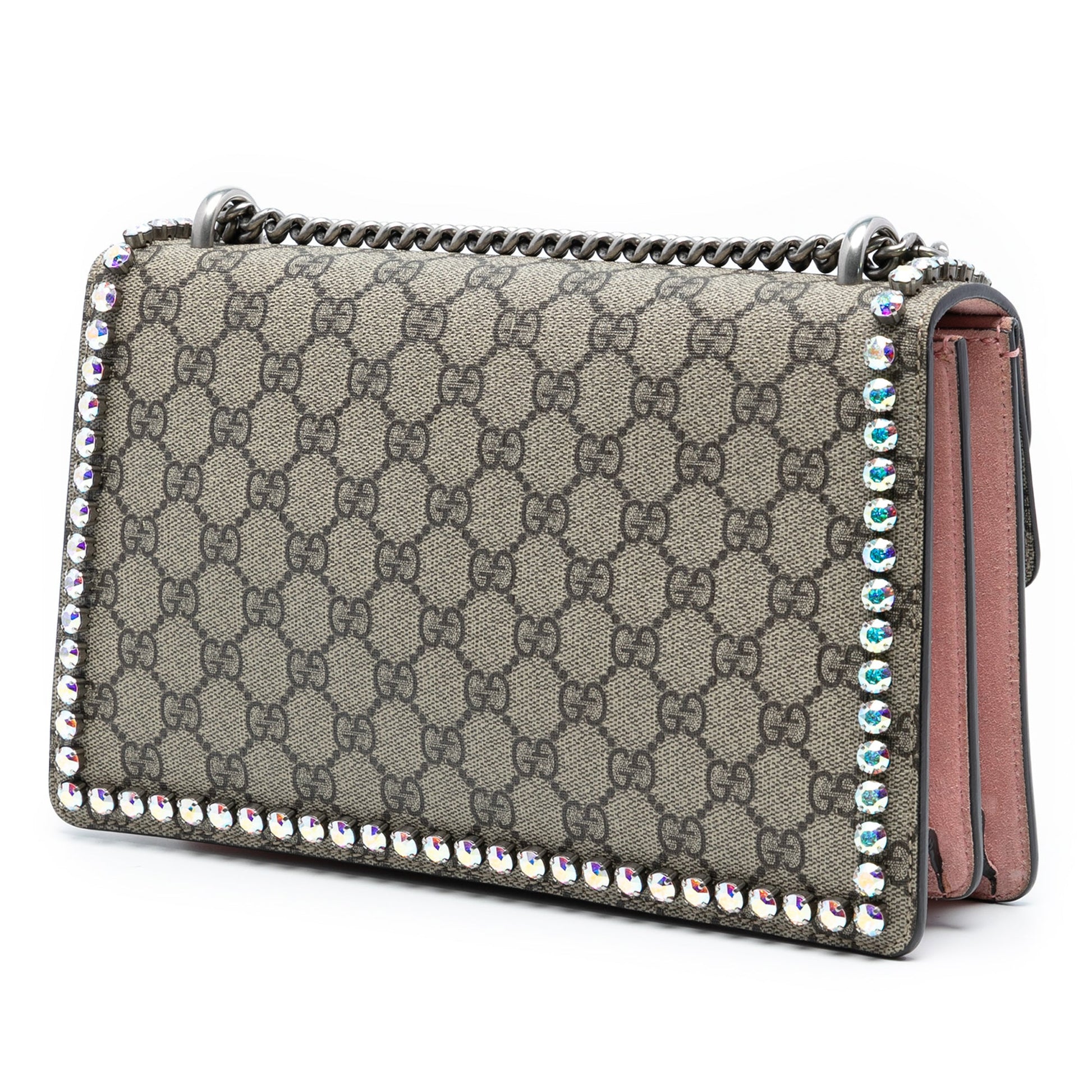 Gucci Medium GG Supreme Crystal Dionysus Shoulder Bag