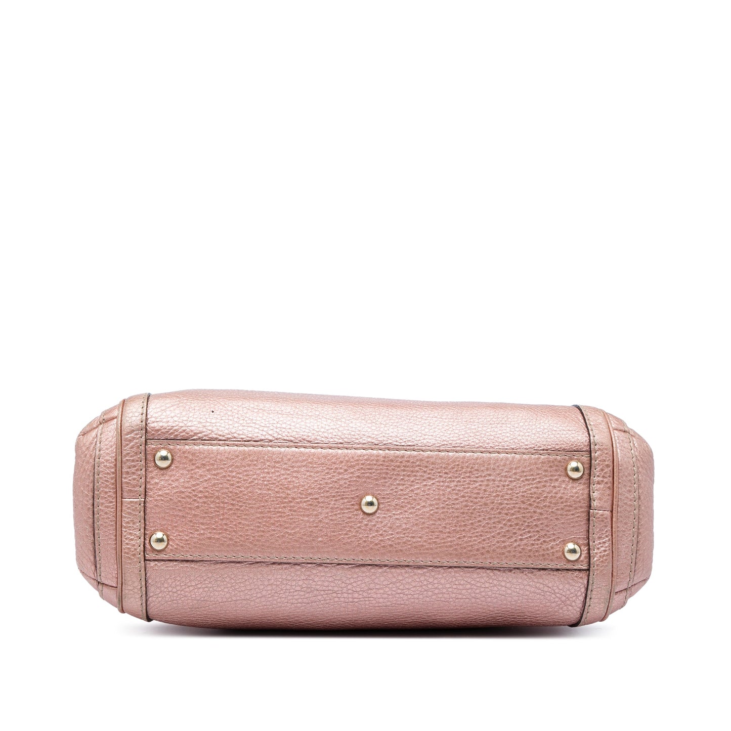 Gucci Metallic Pebbled Calfskin Bella Satchel
