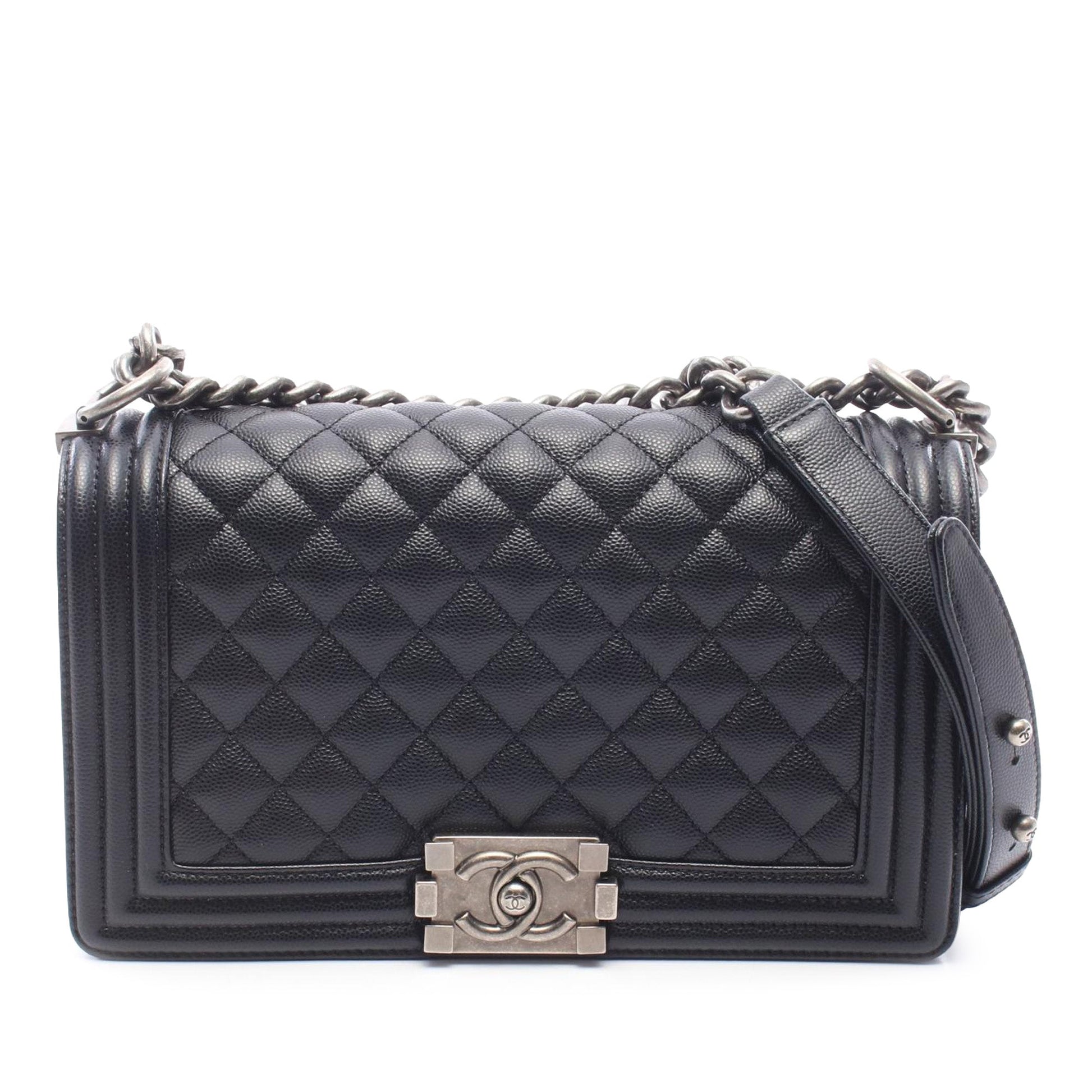 Chanel Old Medium Quilted Lambskin Boy Flap