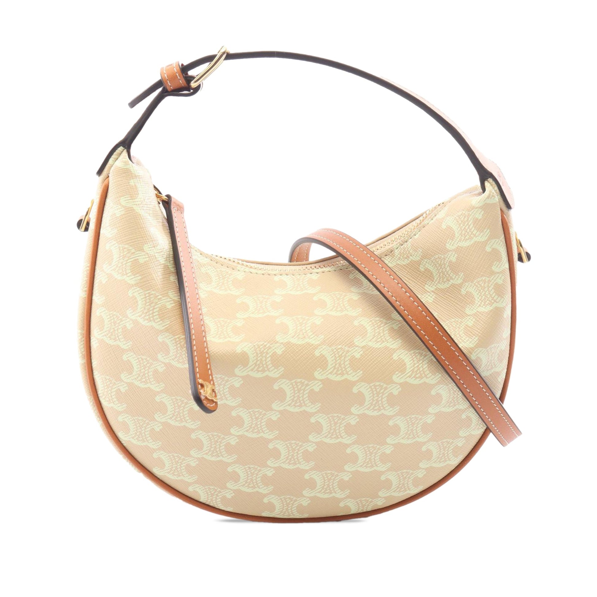 Celine Teen Lulu In Triomphe Coated Canvas Satchel