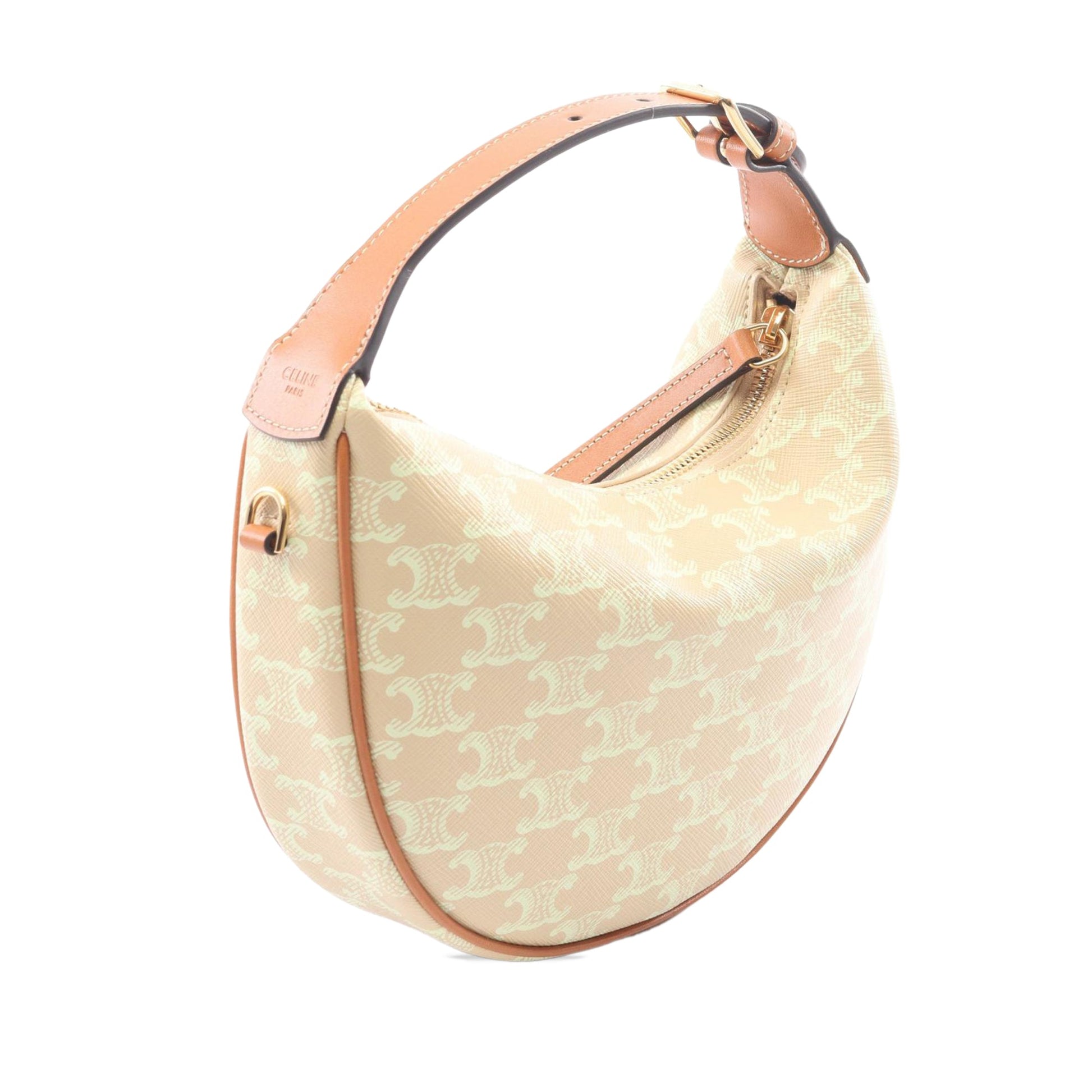 Celine Teen Lulu In Triomphe Coated Canvas Satchel
