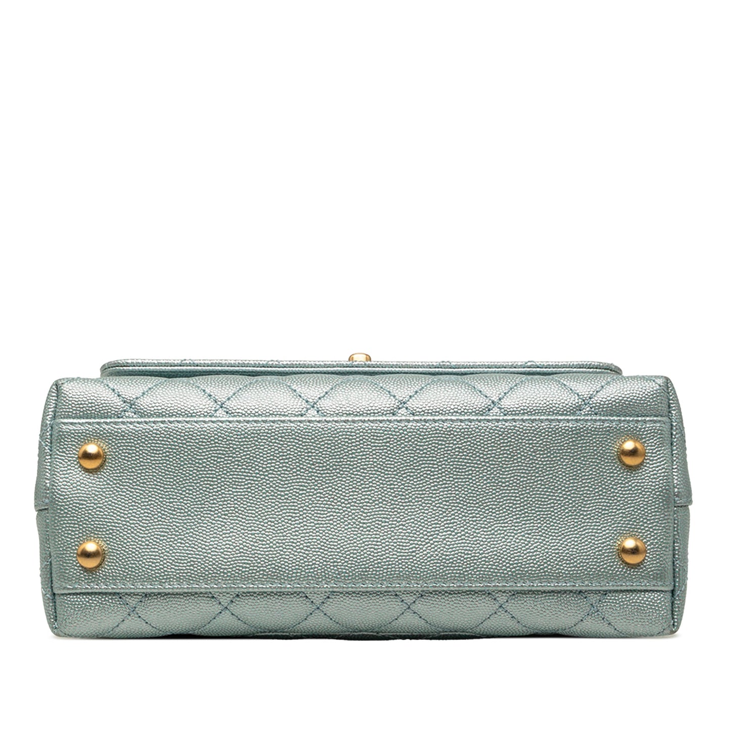 Chanel Mini Metallic Caviar Coco Top Handle Bag