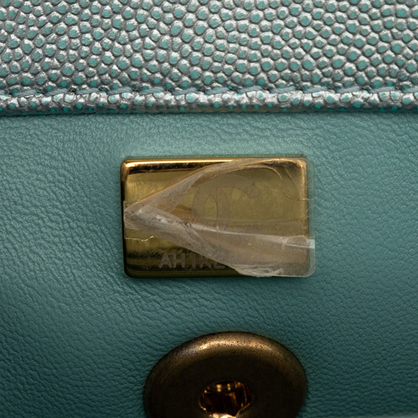 Chanel Mini Metallic Caviar Coco Top Handle Bag