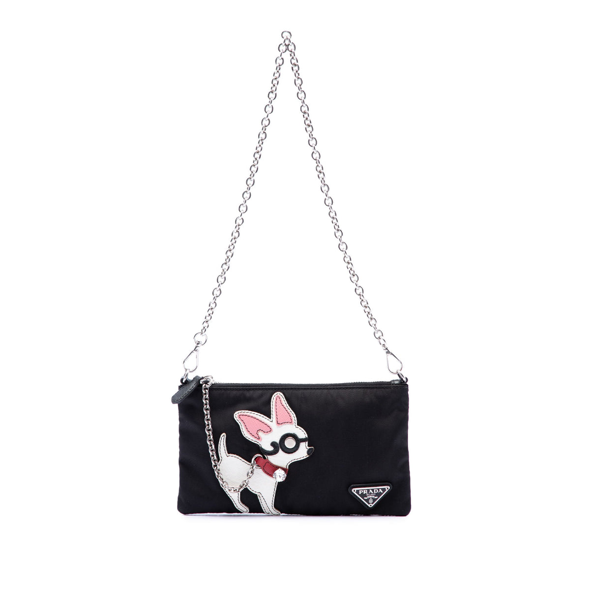 Prada Tessuto Chihuahua Chain Pouch