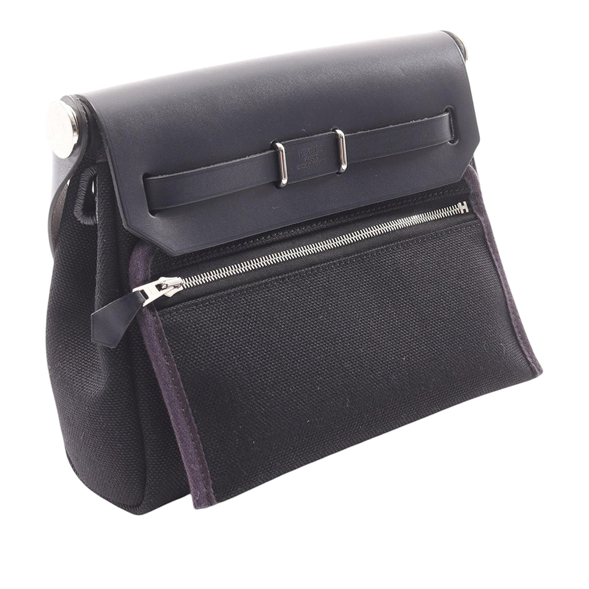 Hermès Military Toile and Vache Hunter Herbag Zip 20