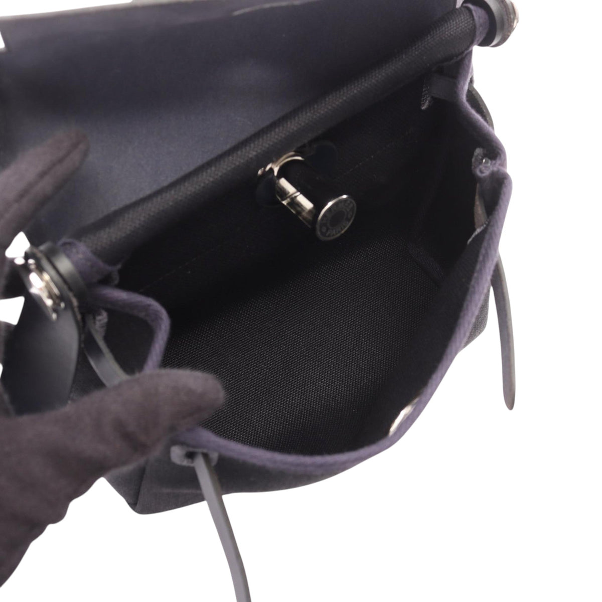 Hermès Military Toile and Vache Hunter Herbag Zip 20