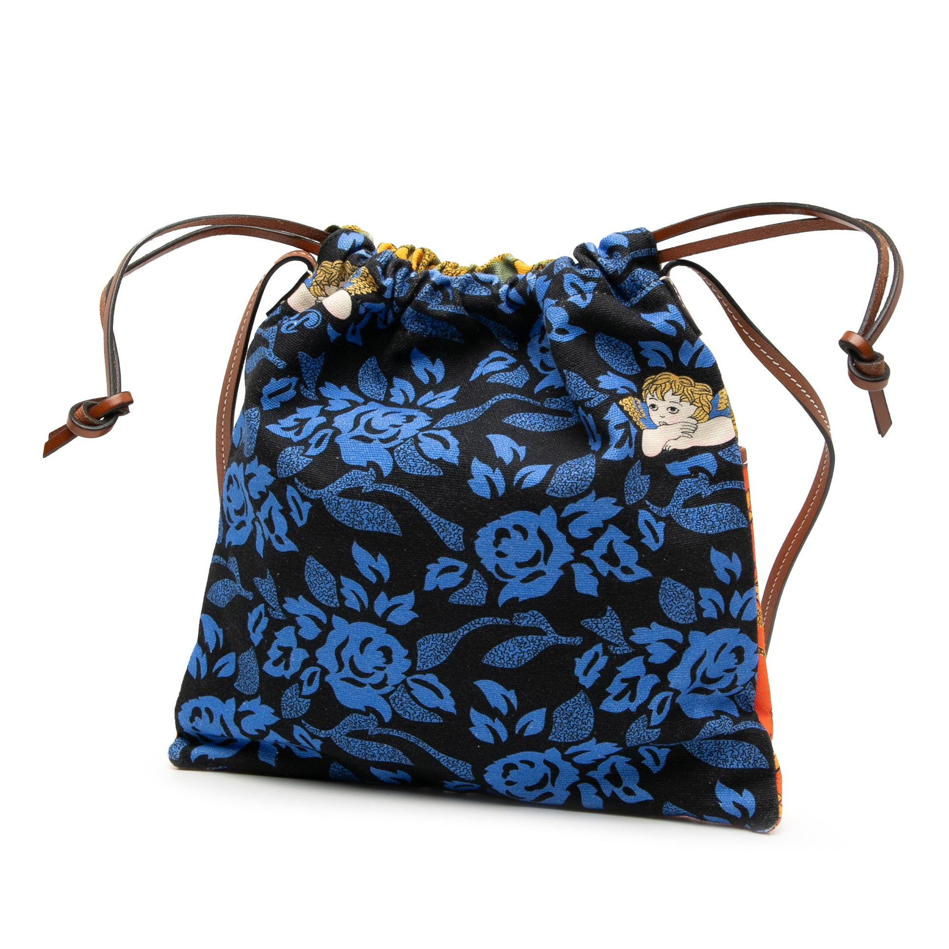 LOEWE Paulas Ibiza Canvas Angel Drawstring Crossbody