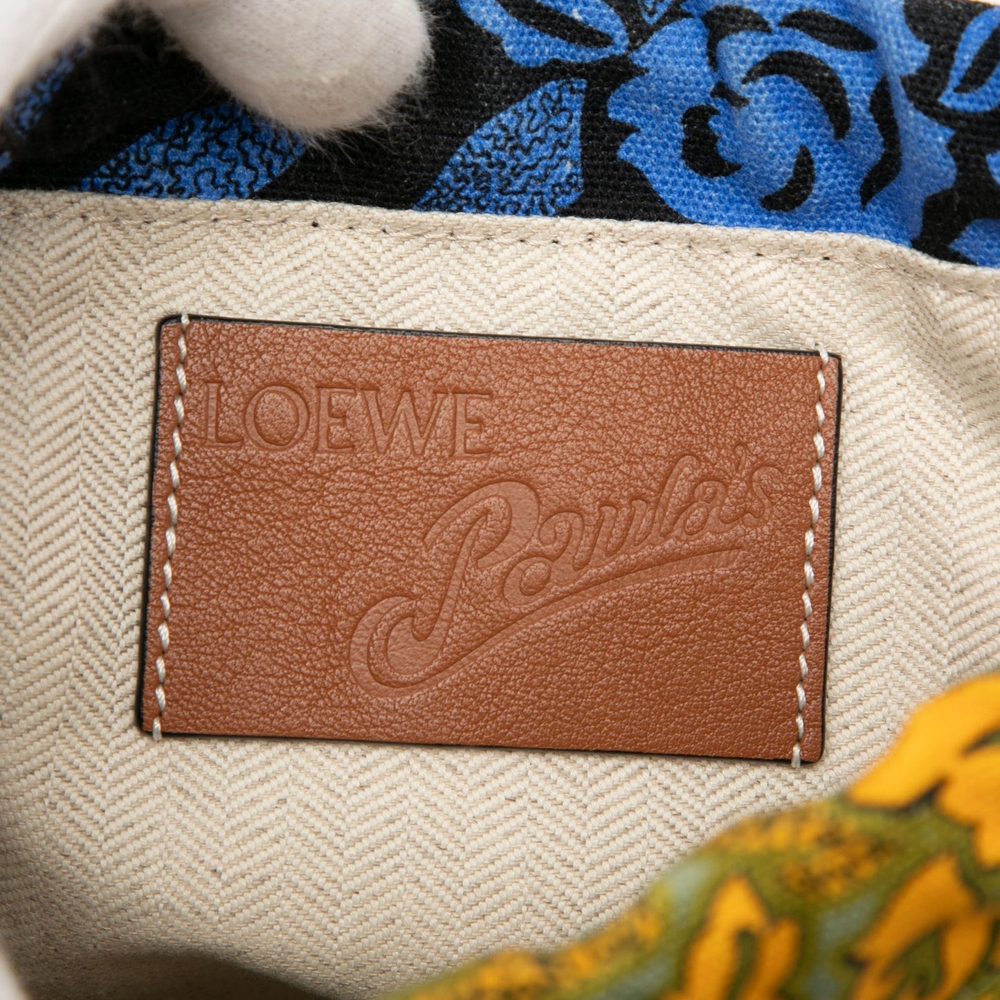 LOEWE Paulas Ibiza Canvas Angel Drawstring Crossbody