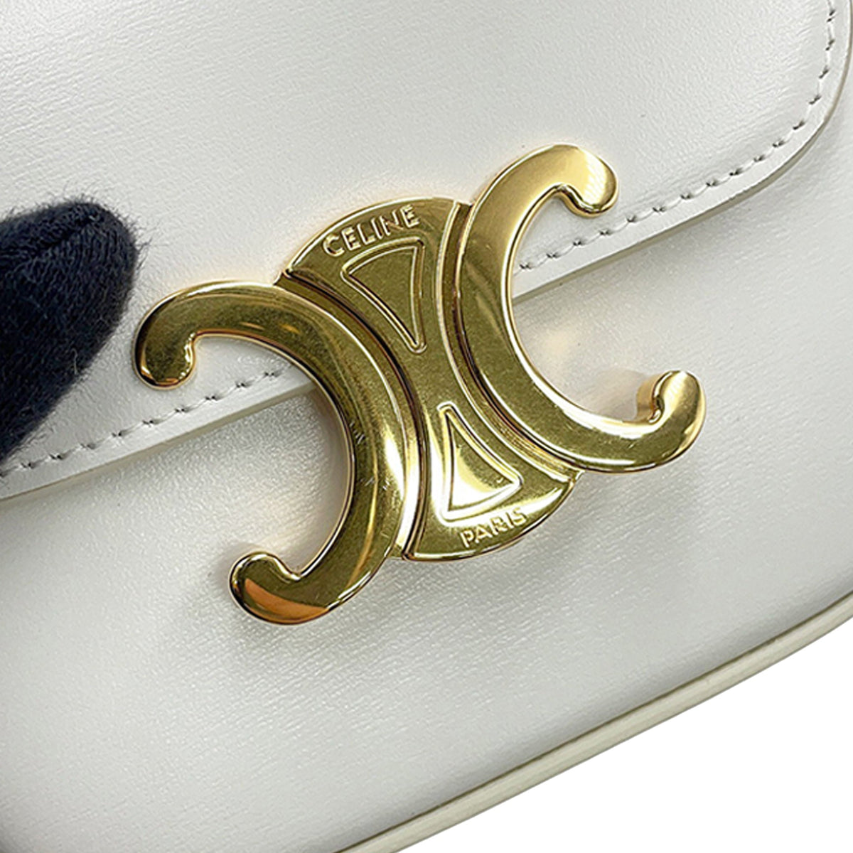 Celine Mini Calfskin Claude Crossbody — White