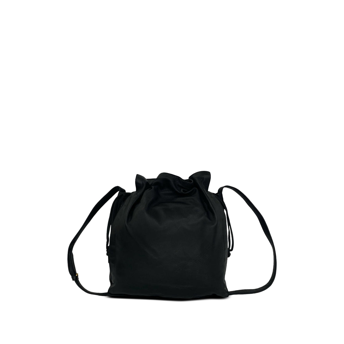 LOEWE Nappa Anagram Drawstring Crossbody — Black