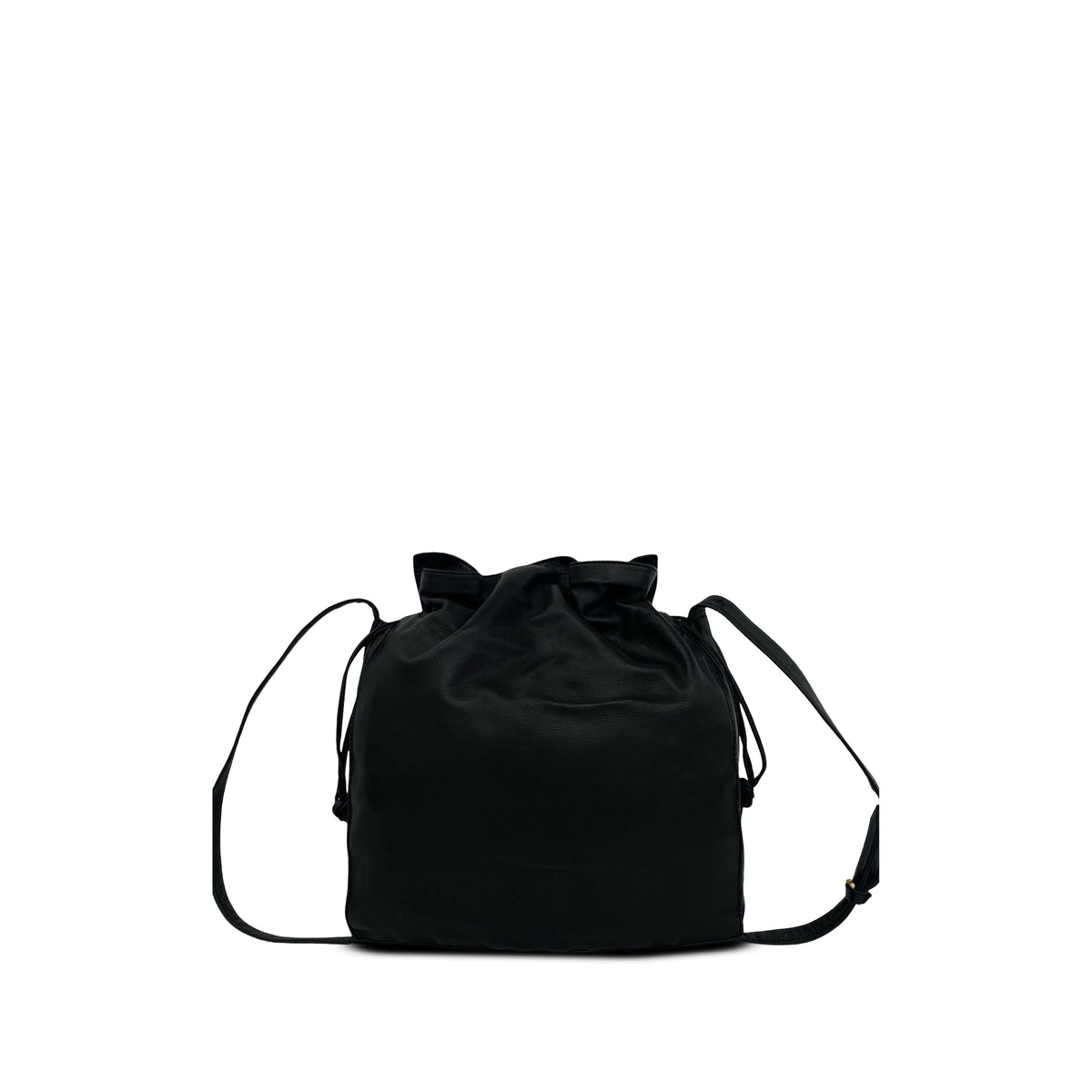 LOEWE Nappa Anagram Drawstring Crossbody — Black