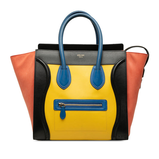 Celine Mini Multicolor Calfskin Luggage Tote