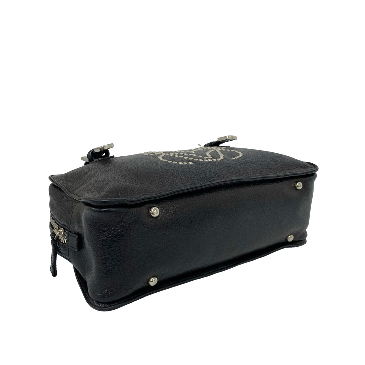 LOEWE Leather Studded Anagram Handbag