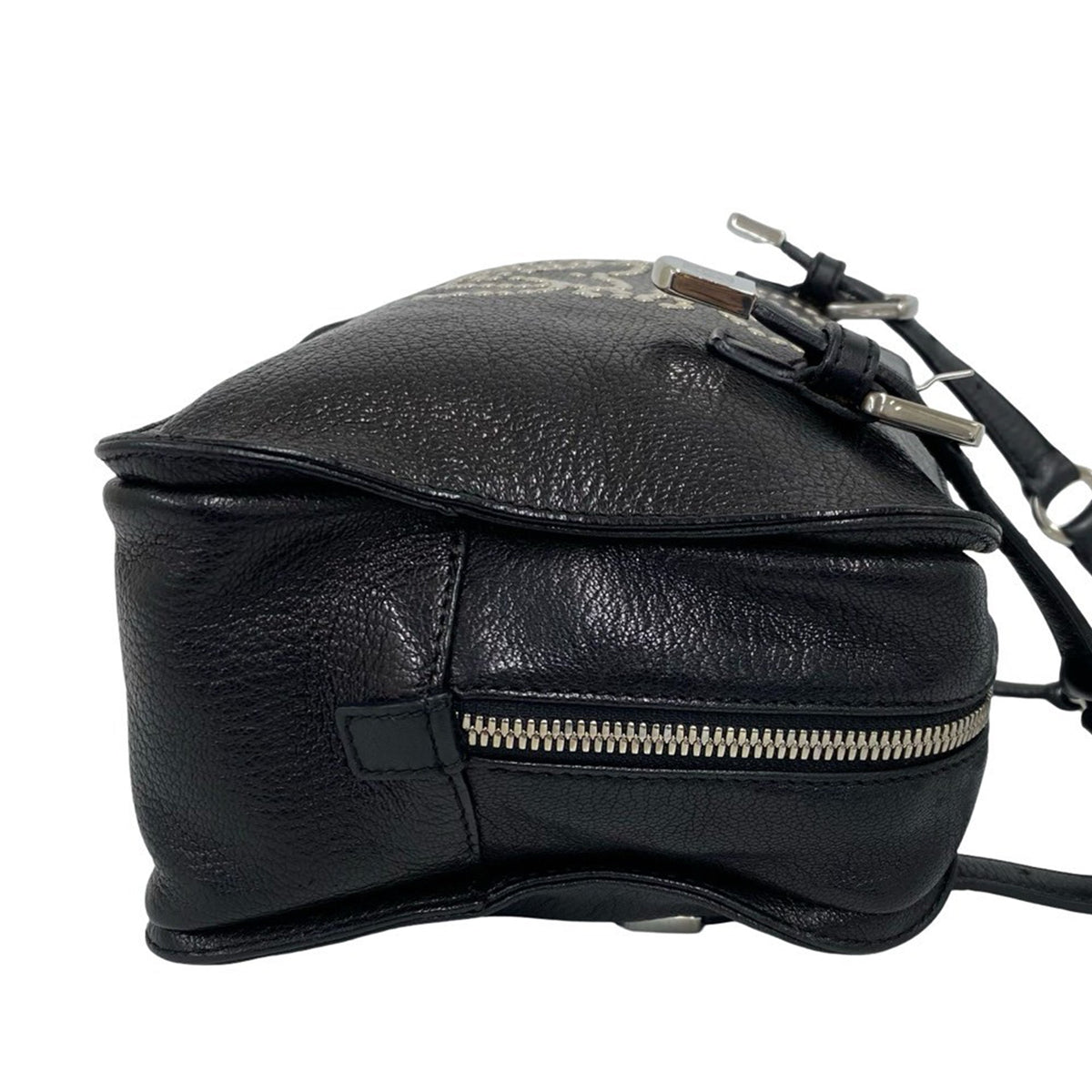 LOEWE Leather Studded Anagram Handbag
