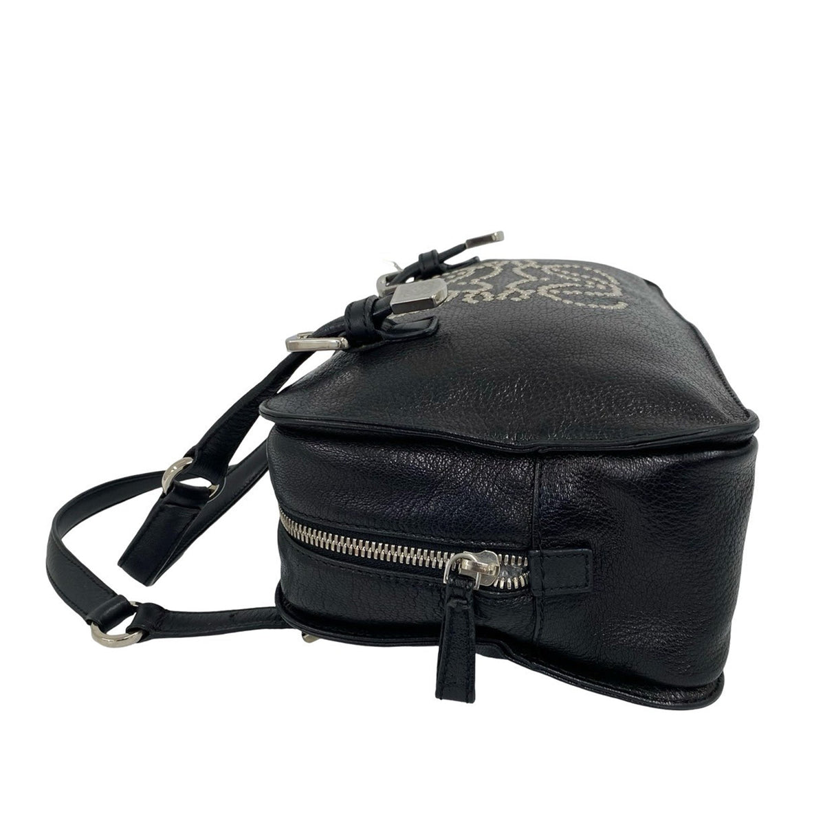 LOEWE Leather Studded Anagram Handbag