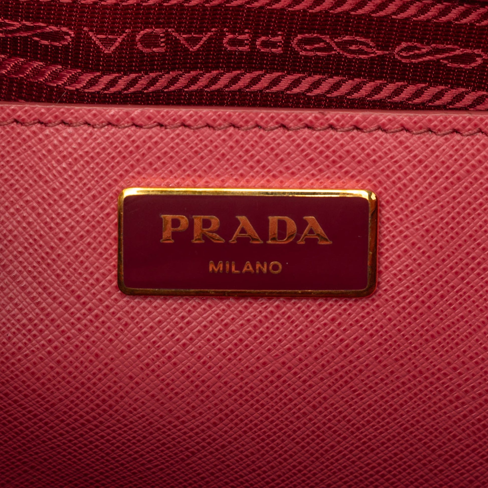 Prada Medium Saffiano Lux Galleria Double Zip Satchel