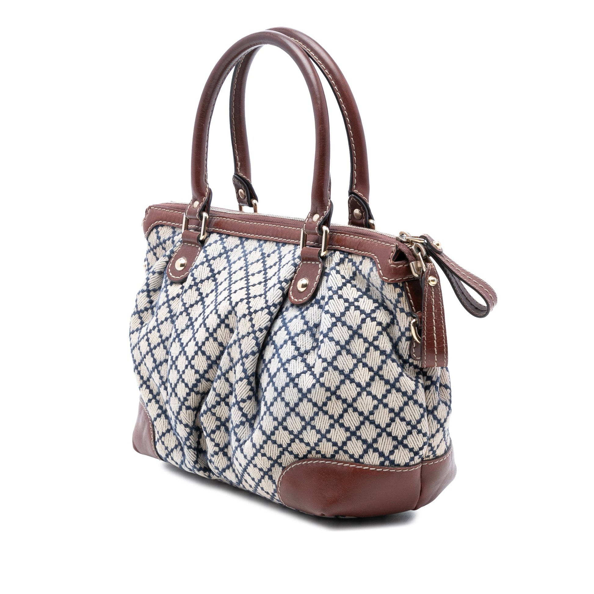 Gucci Diamante Canvas Sukey Satchel