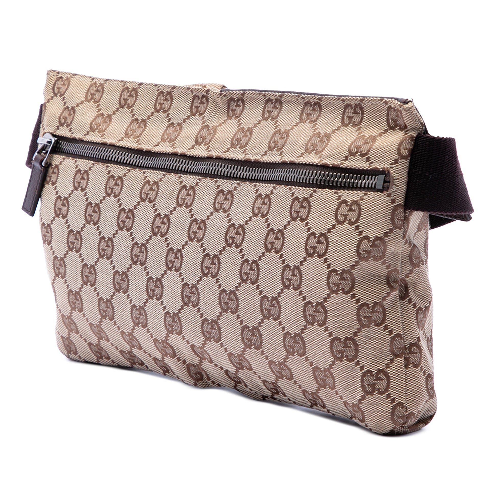 Gucci GG Canvas Double Pocket Belt Bag