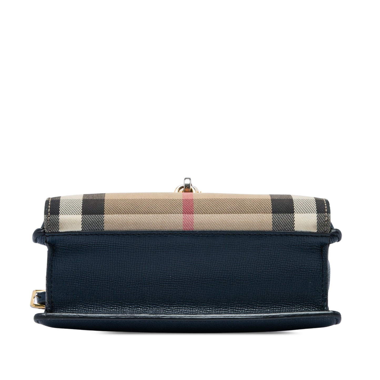 Burberry Small Leather and House Check Canvas Derby Macken Crossbody