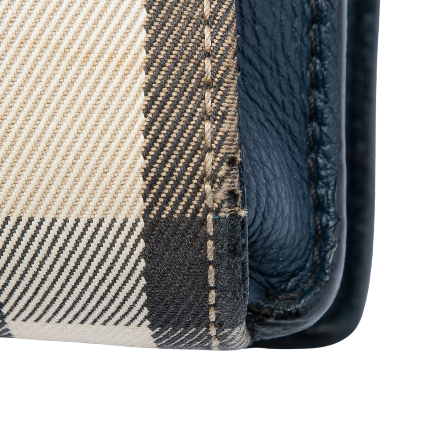 Burberry Small Leather and House Check Canvas Derby Macken Crossbody