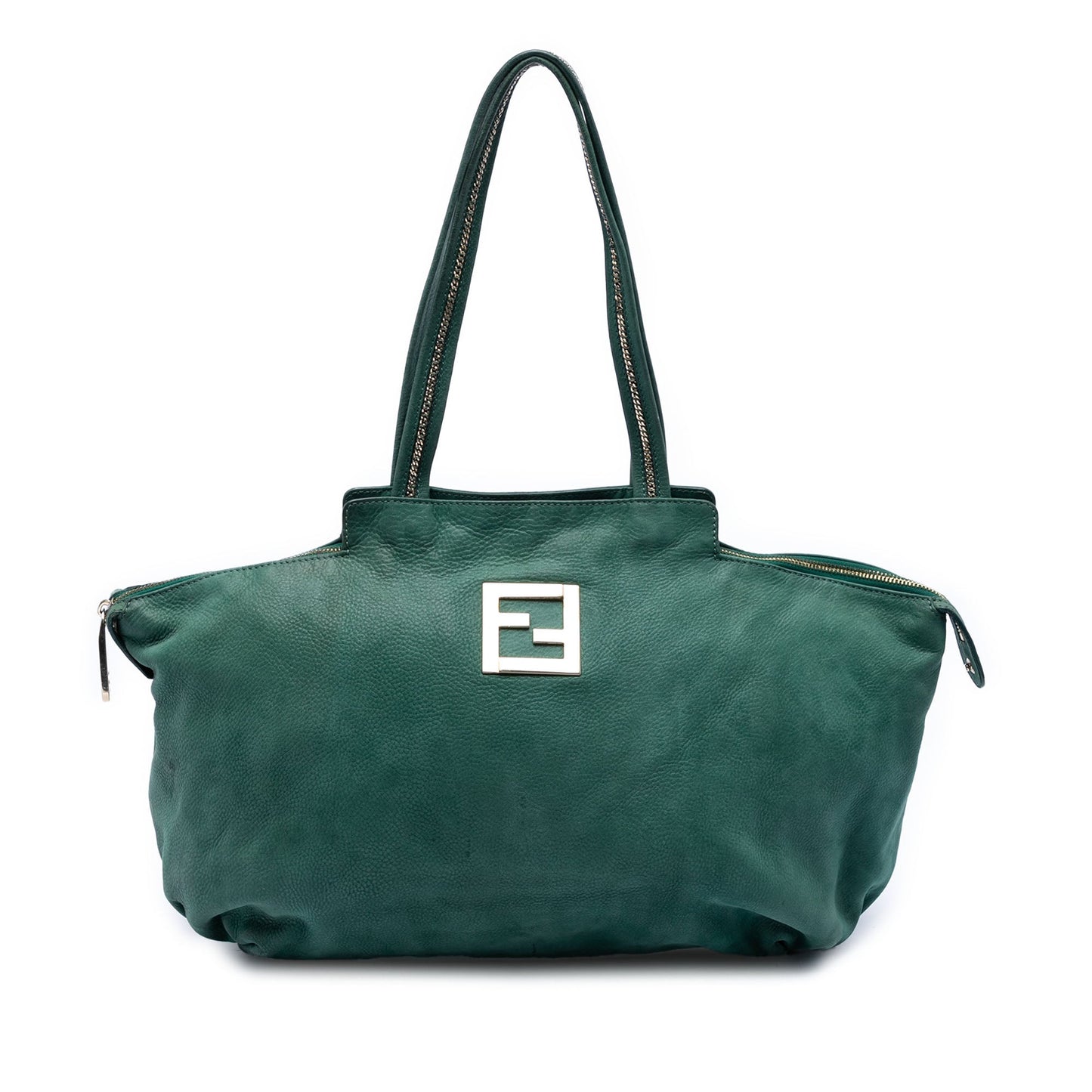 Fendi Medium FF Nubuck Chains Tote