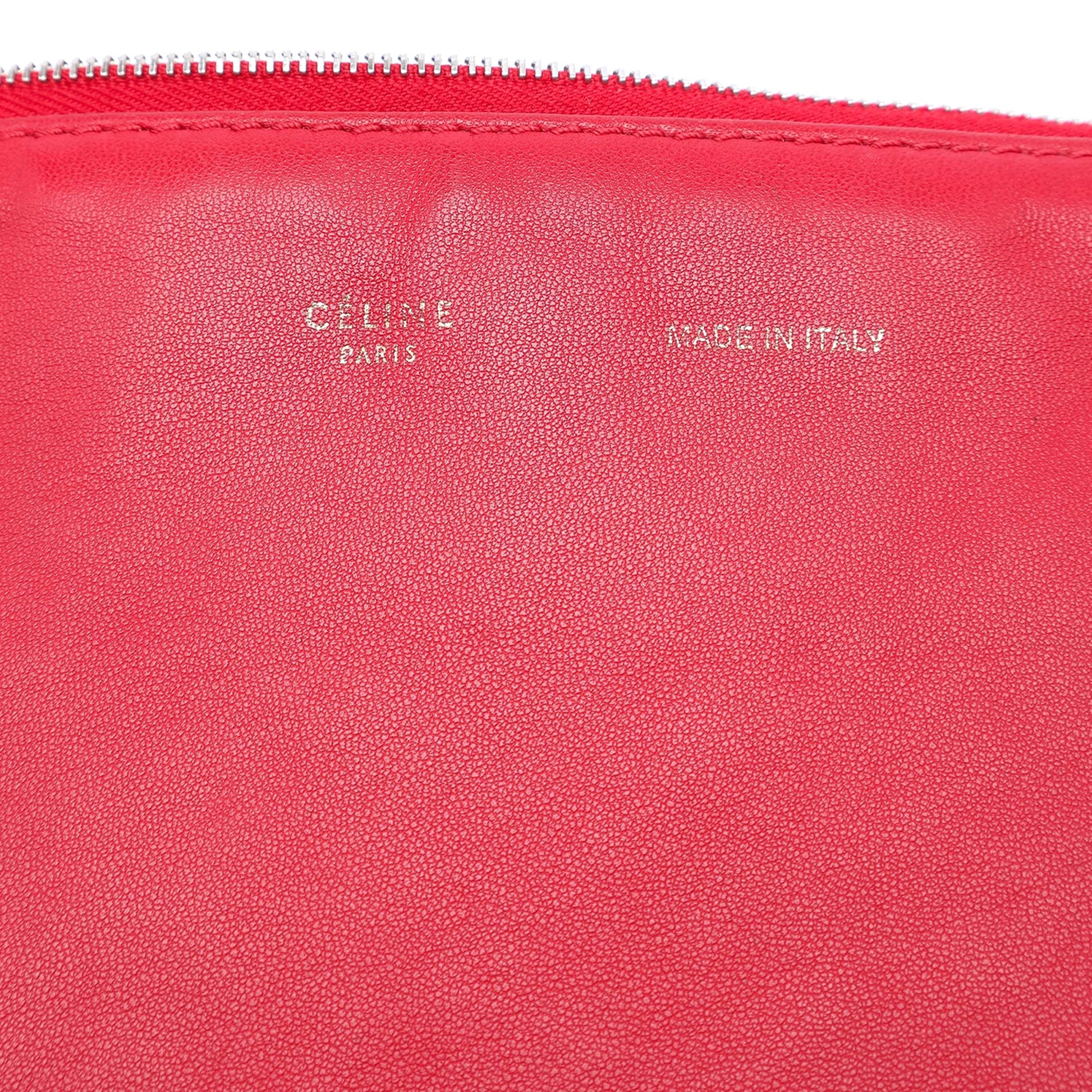 Celine Lambskin Soft Trio Shoulder Bag