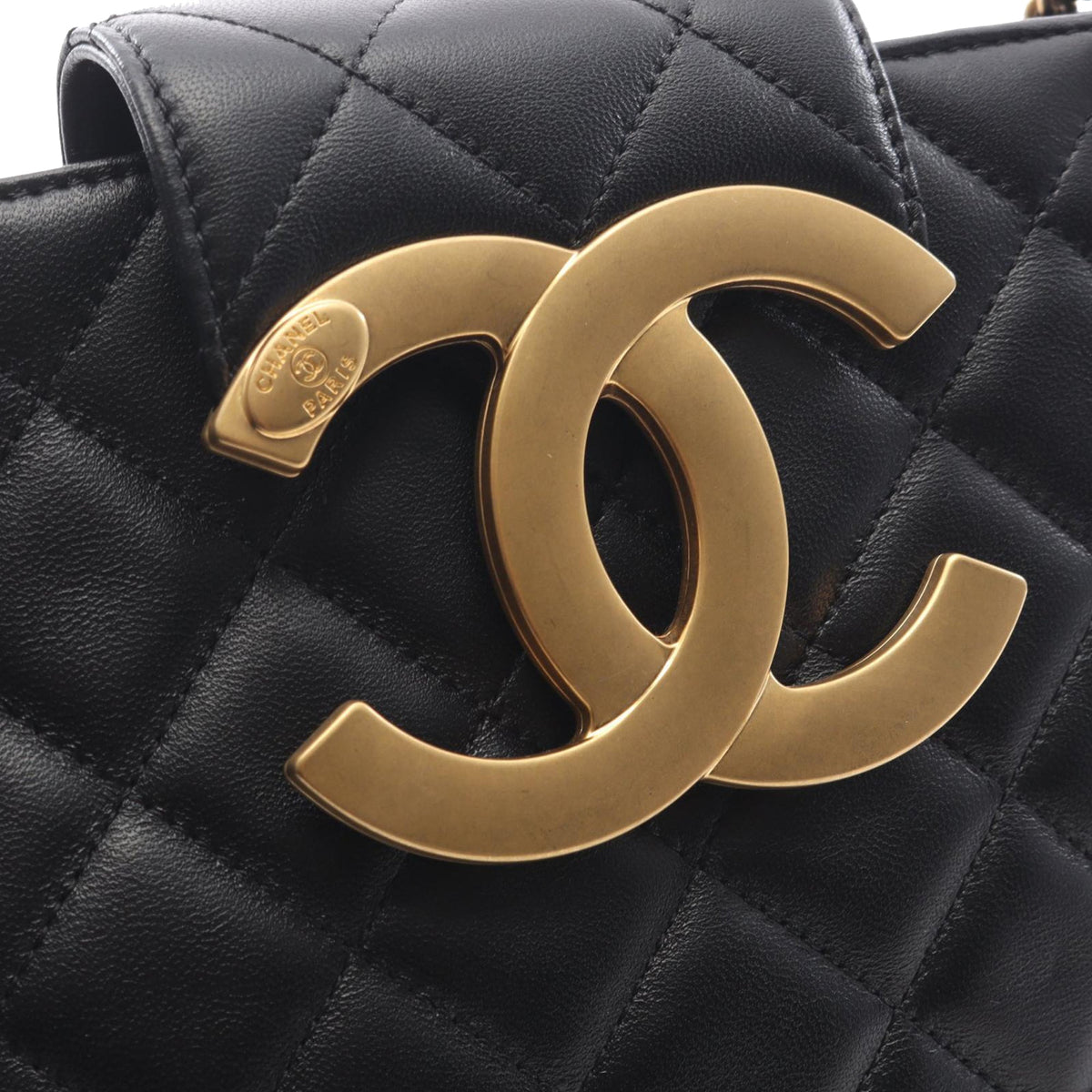Chanel Small Quilted Lambskin Giant CC Chain Shoulder Bag