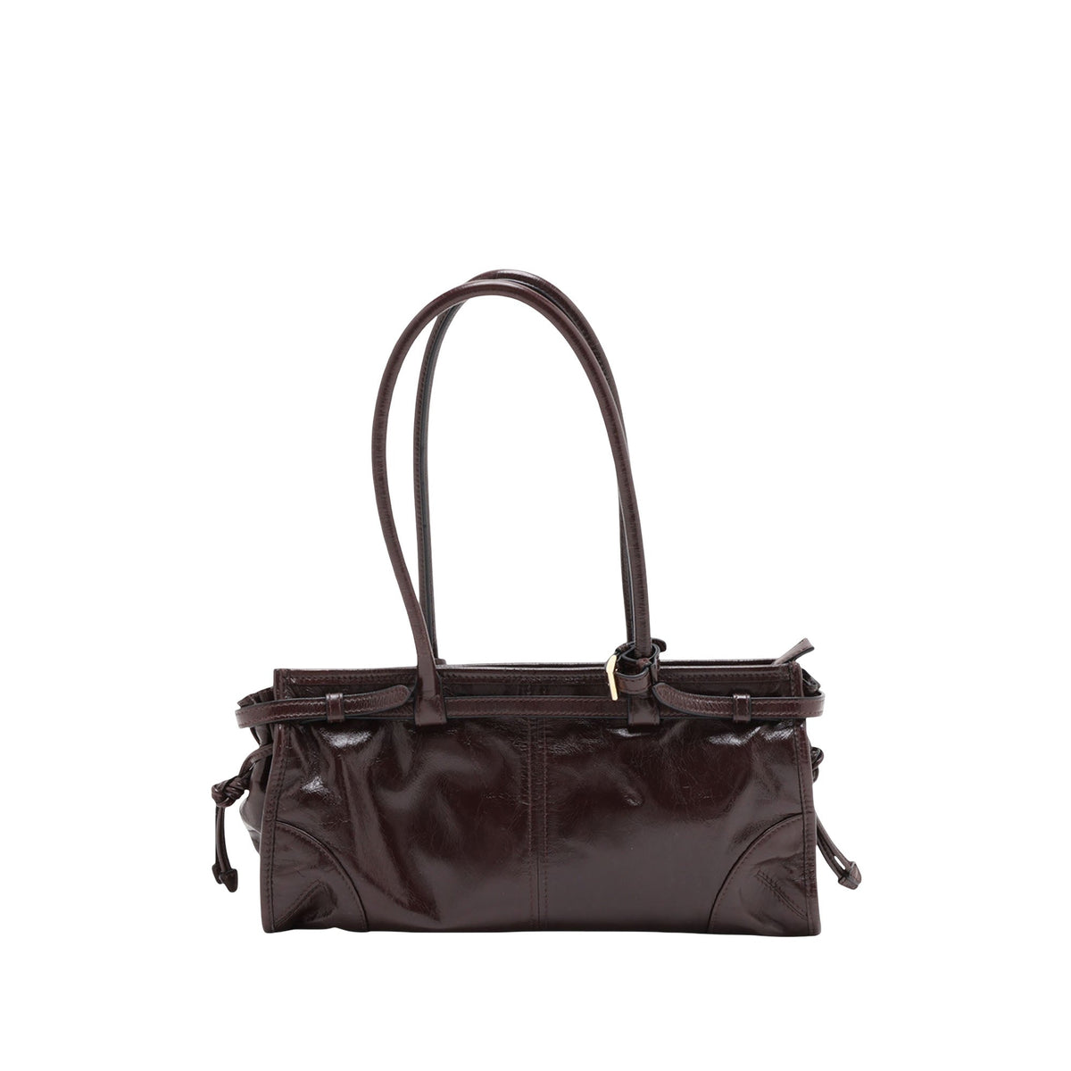 Prada Medium Leather Bonnie Satchel — Brown