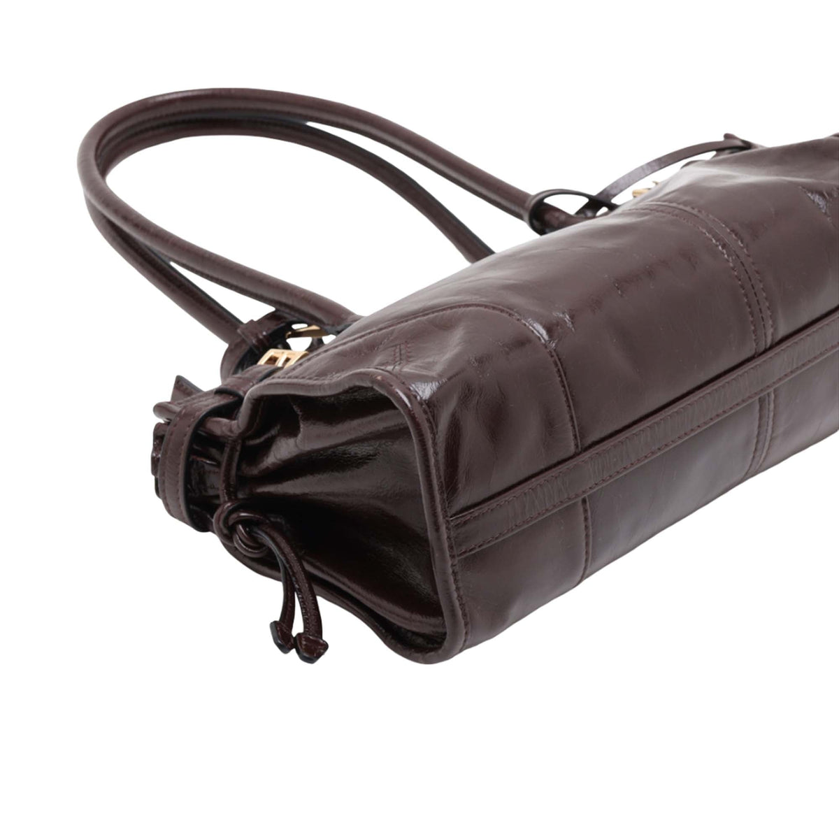 Prada Medium Leather Bonnie Satchel — Brown