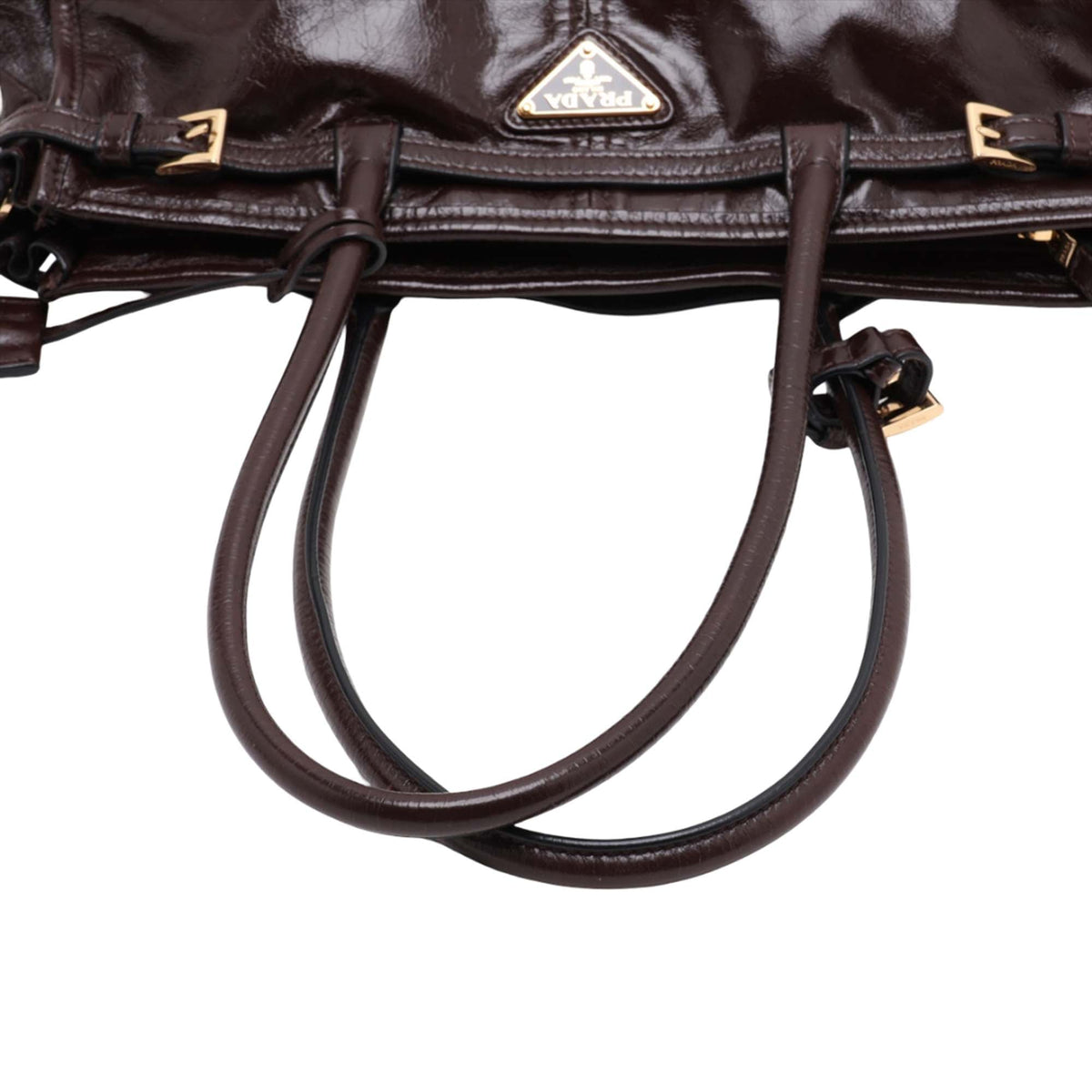 Prada Medium Leather Bonnie Satchel — Brown