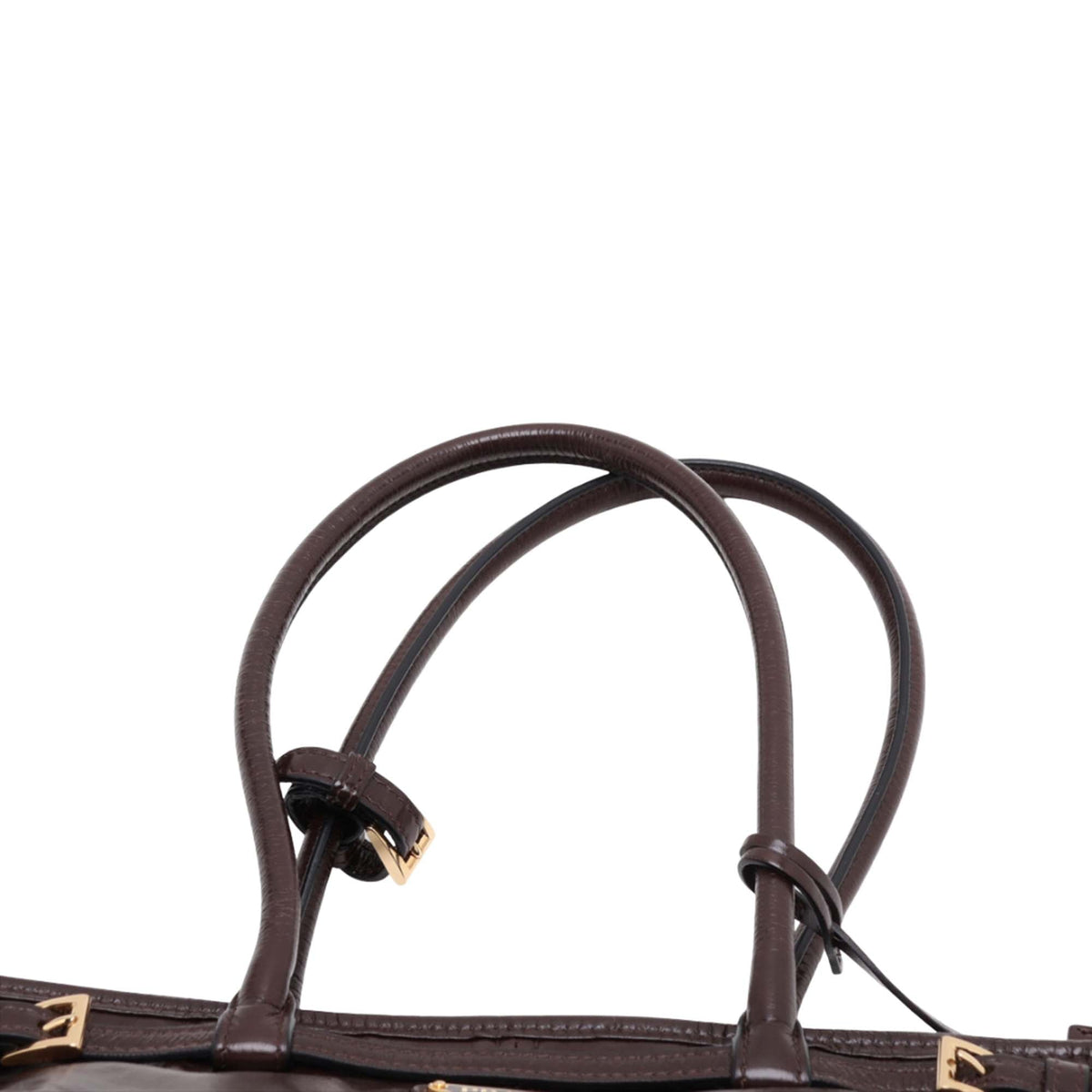 Prada Medium Leather Bonnie Satchel — Brown