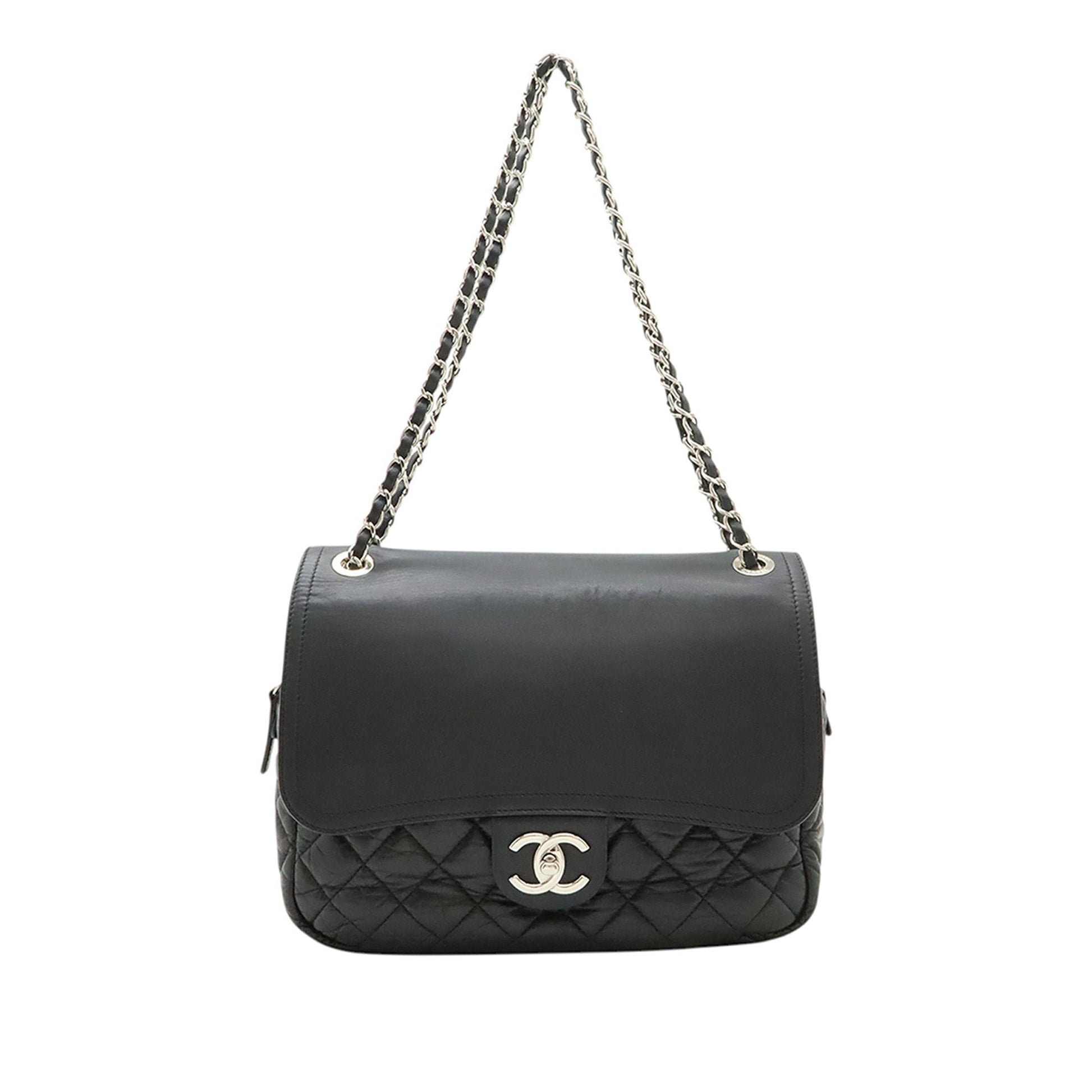 Chanel Quilted Aged Calfskin Easy Zip Flap