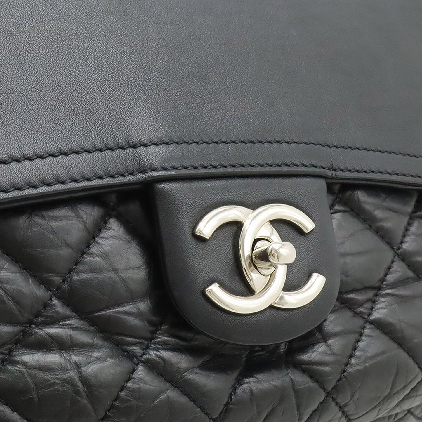 Chanel Quilted Aged Calfskin Easy Zip Flap