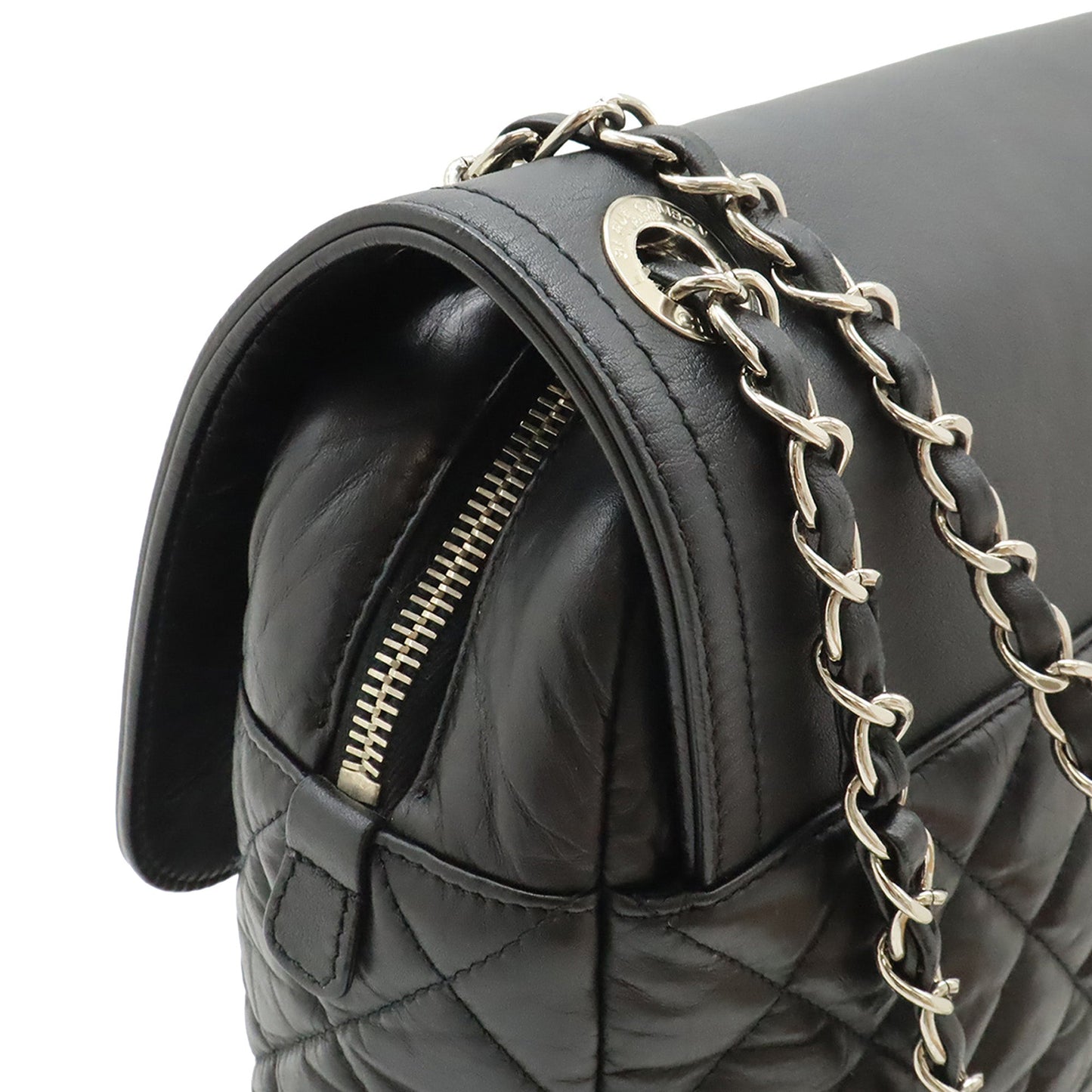 Chanel Quilted Aged Calfskin Easy Zip Flap