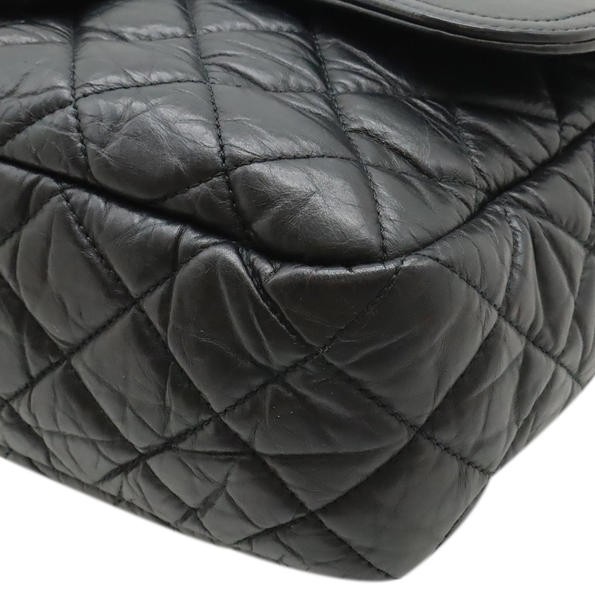 Chanel Quilted Aged Calfskin Easy Zip Flap