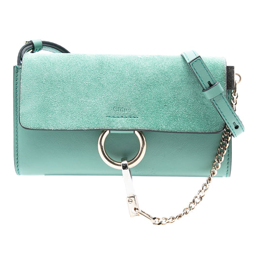 ChloÃ© Small Suede and Calfskin Faye Crossbody
