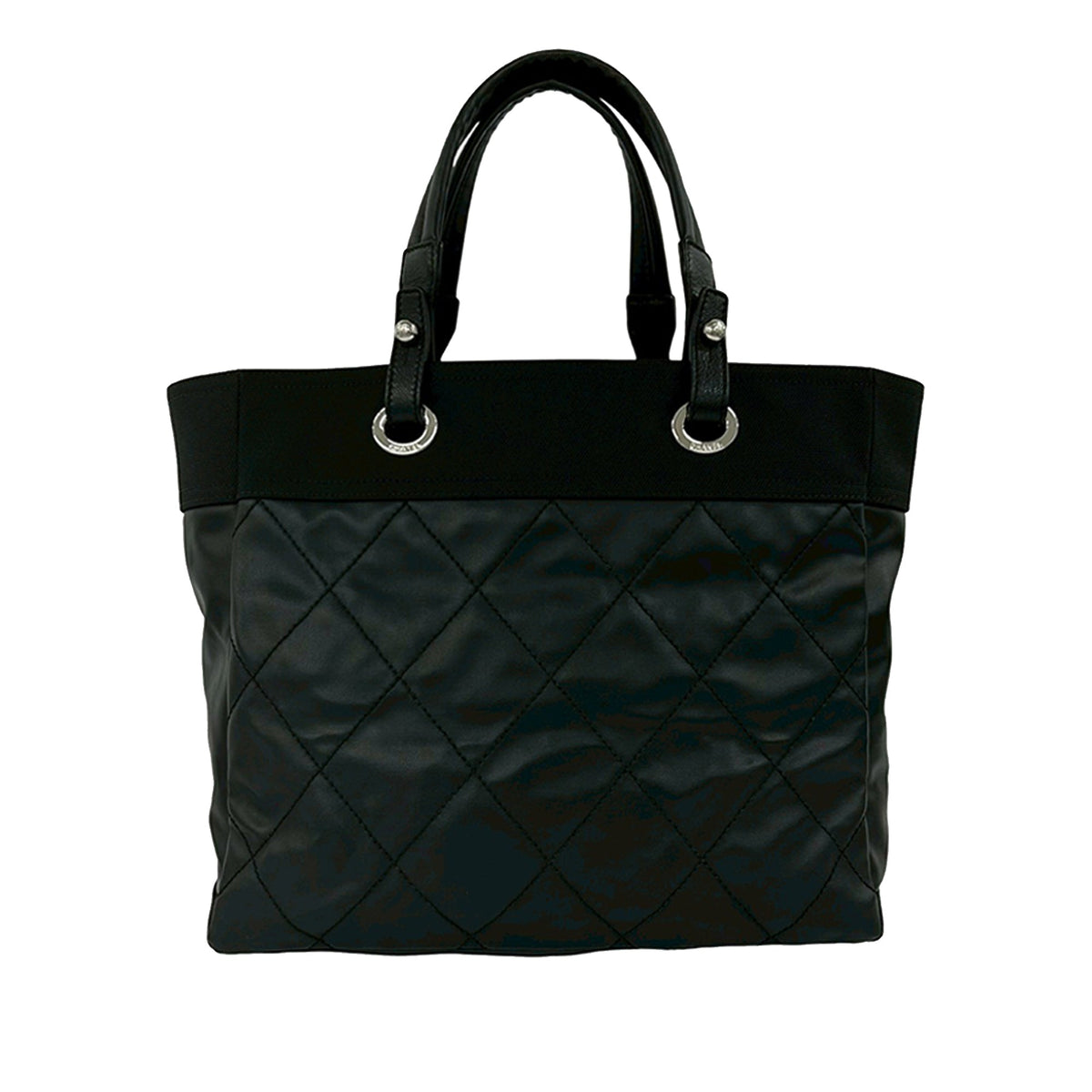 Chanel Medium Quilted Coated Canvas Paris Biarritz Tote