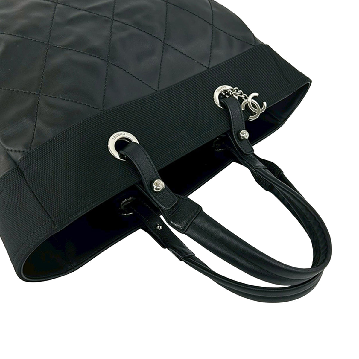 Chanel Medium Quilted Coated Canvas Paris Biarritz Tote