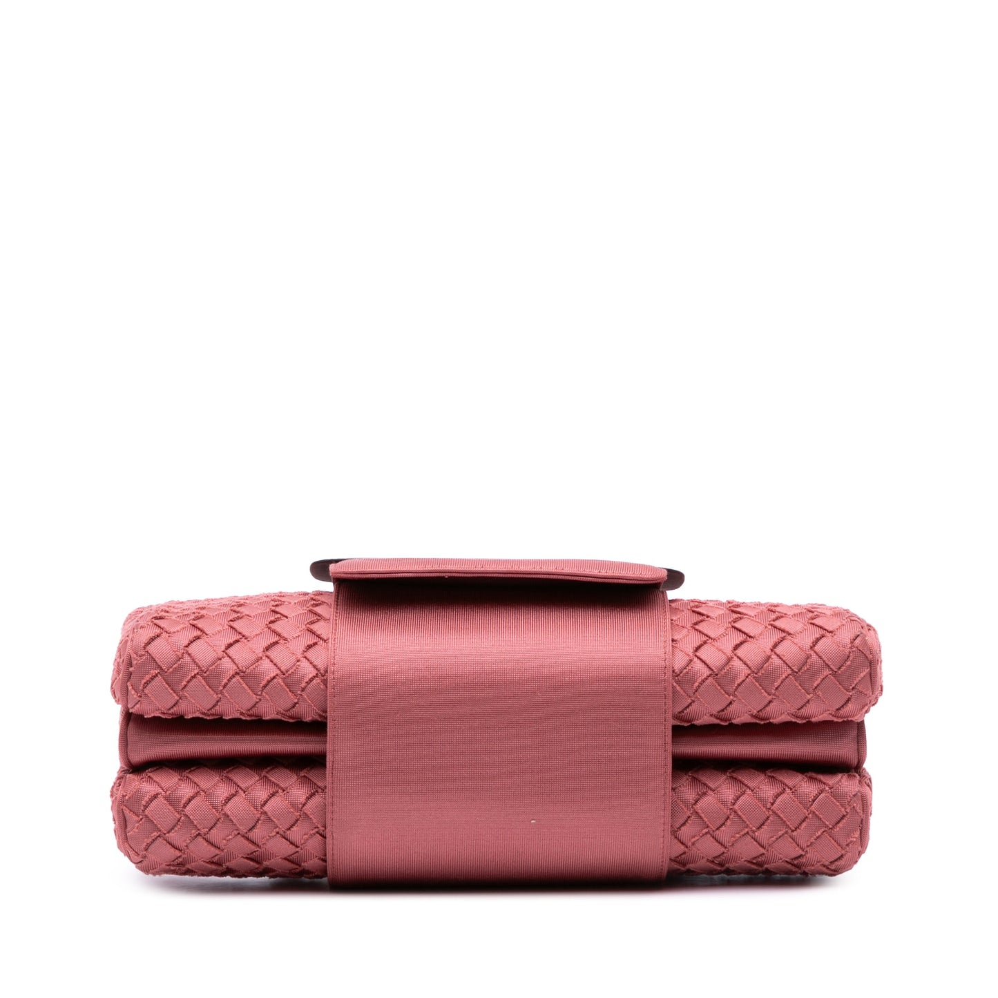 Bottega Veneta Canvas Intrecciato Buckle Flap Handbag