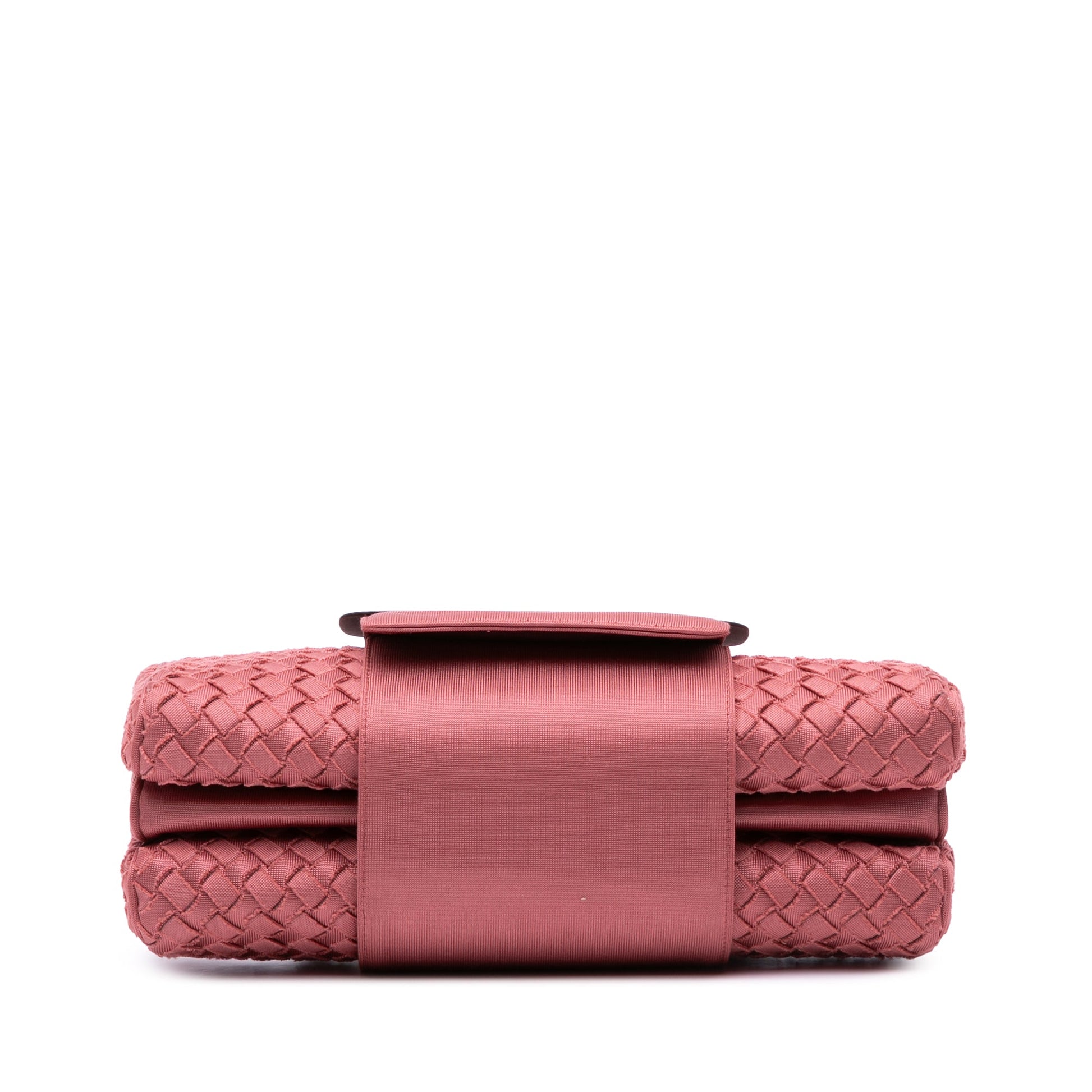 Bottega Veneta Canvas Intrecciato Buckle Flap Handbag
