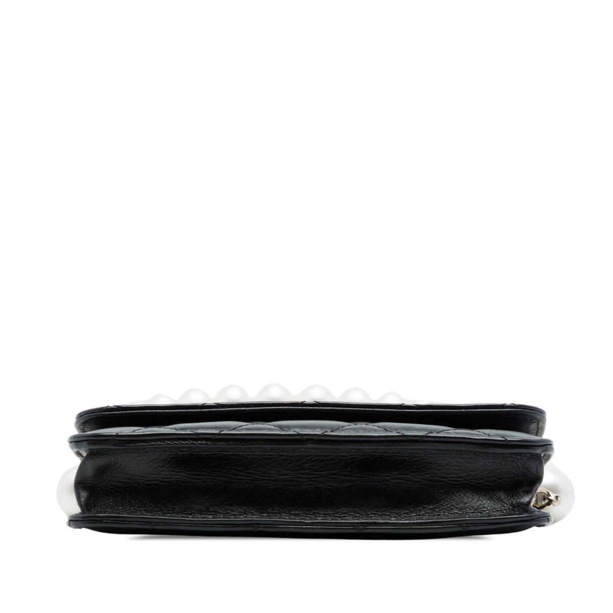 Chanel Quilted Calfskin Maxi Pearls Clutch With Chain