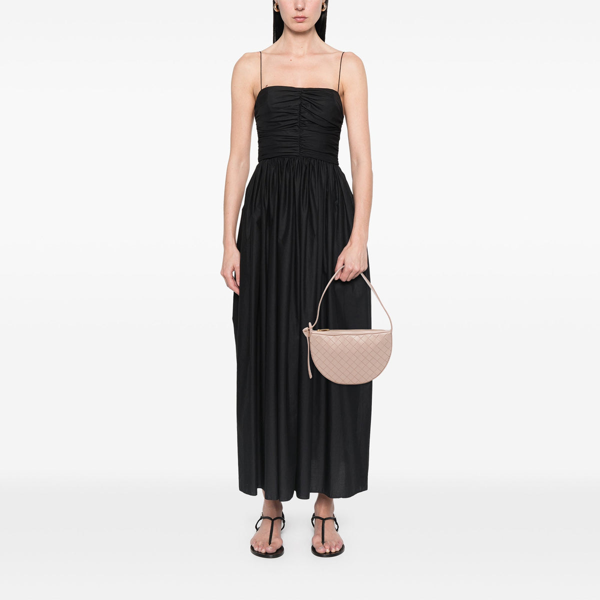 Bottega Veneta Mini Nappa Intrecciato Sunrise Hobo — Pink