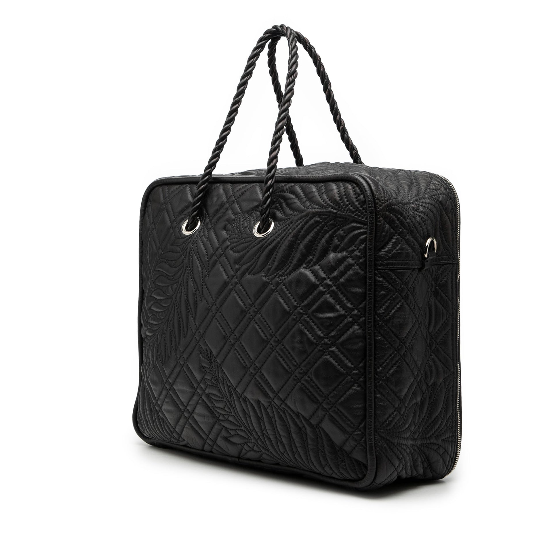 Balenciaga Medium Quilted Lambskin Blanket Square Satchel