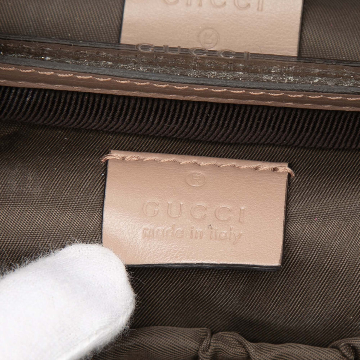 Gucci Mini GG Marmont Round Leather Vanity Bag