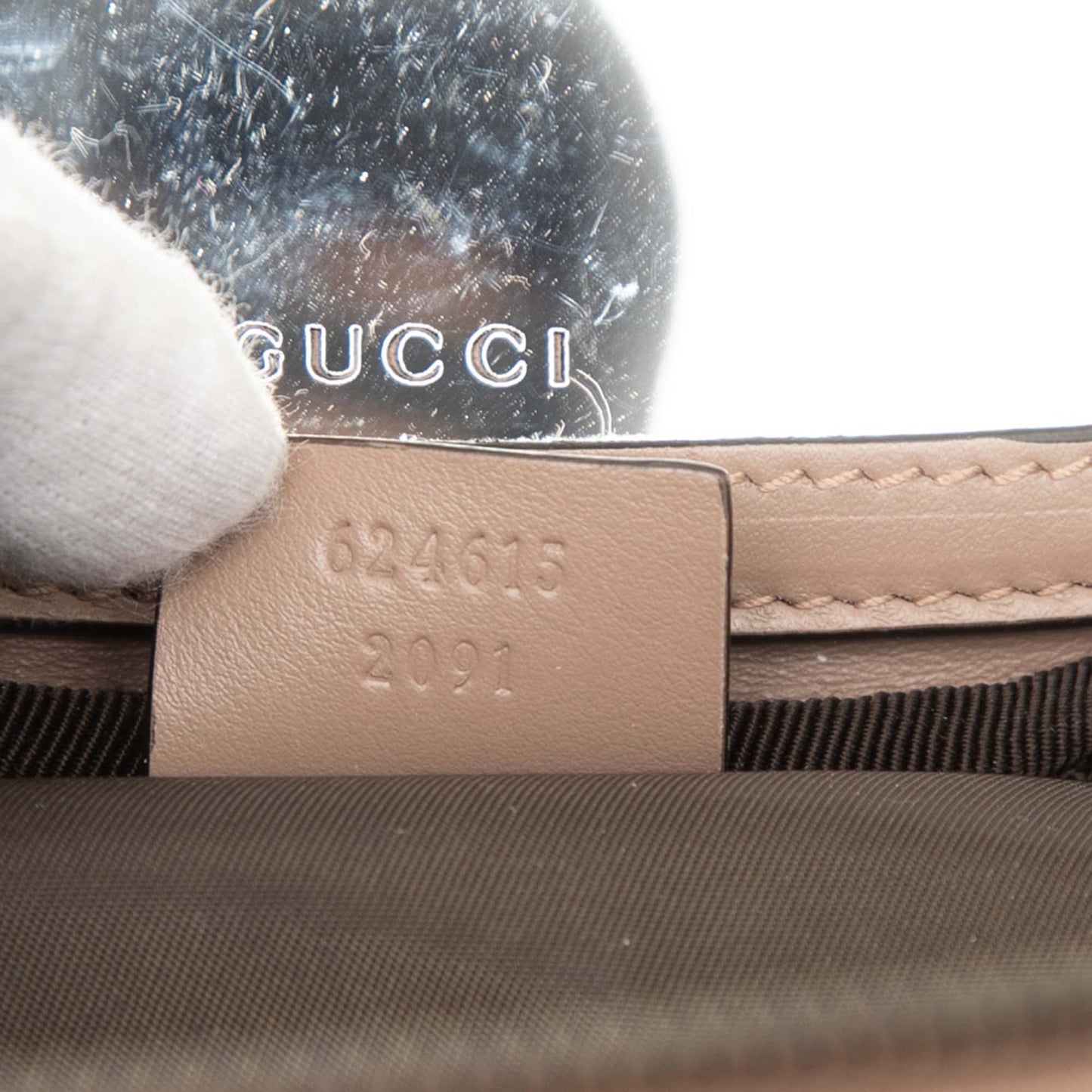 Gucci Mini GG Marmont Round Leather Vanity Bag
