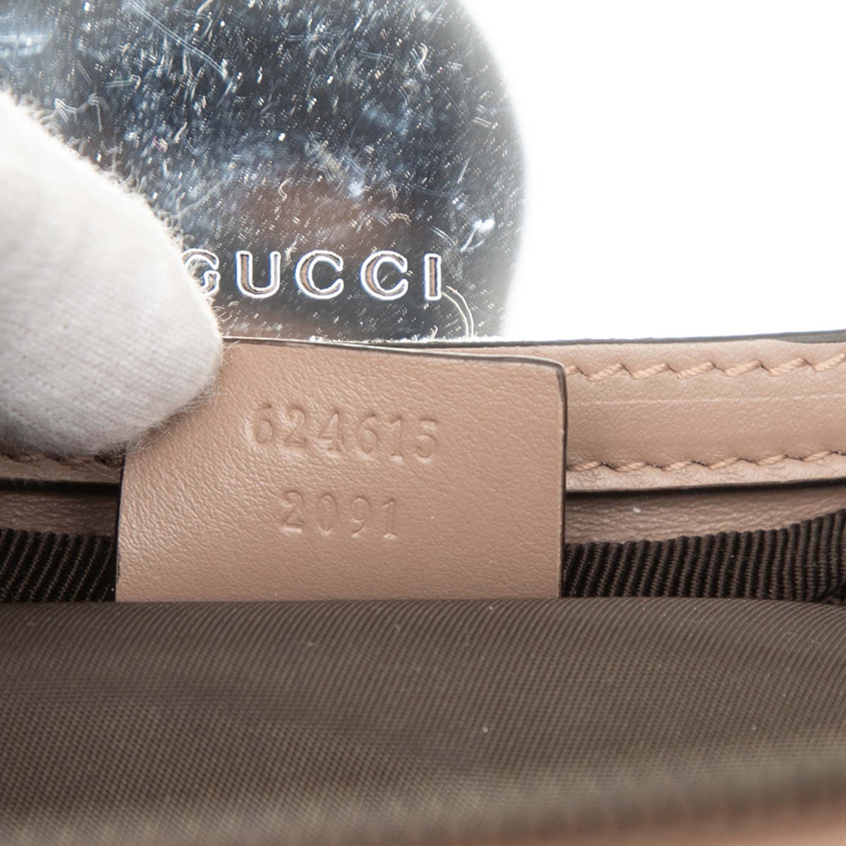 Gucci Mini GG Marmont Round Leather Vanity Bag